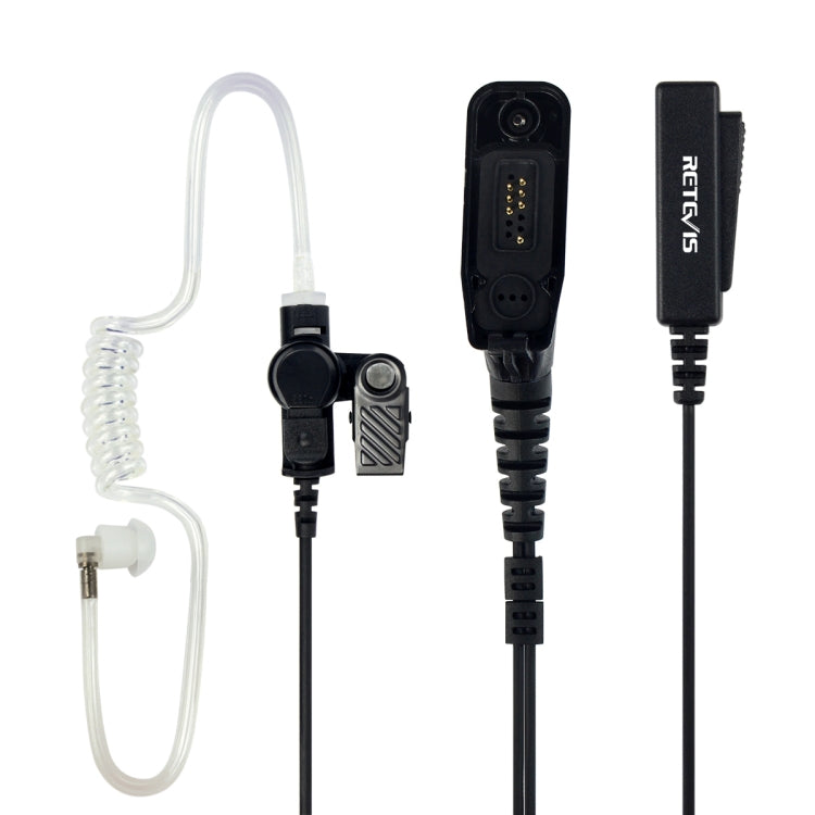 RETEVIS R-1M21 2선 대형 PTT 음향 튜브 이어폰 마이크로폰 모토로라 XPR6000/XPR6550/DP4800/DP4801용, R-1M21