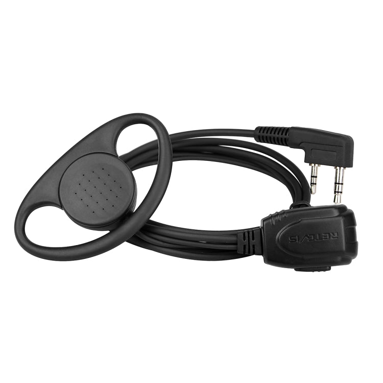 RETEVIS RE-3224 K 2핀 D형 이어후크 이어폰 마이크 H777/RT21/RT22/RT24/RT1/RT3/RT81용, RE-3224