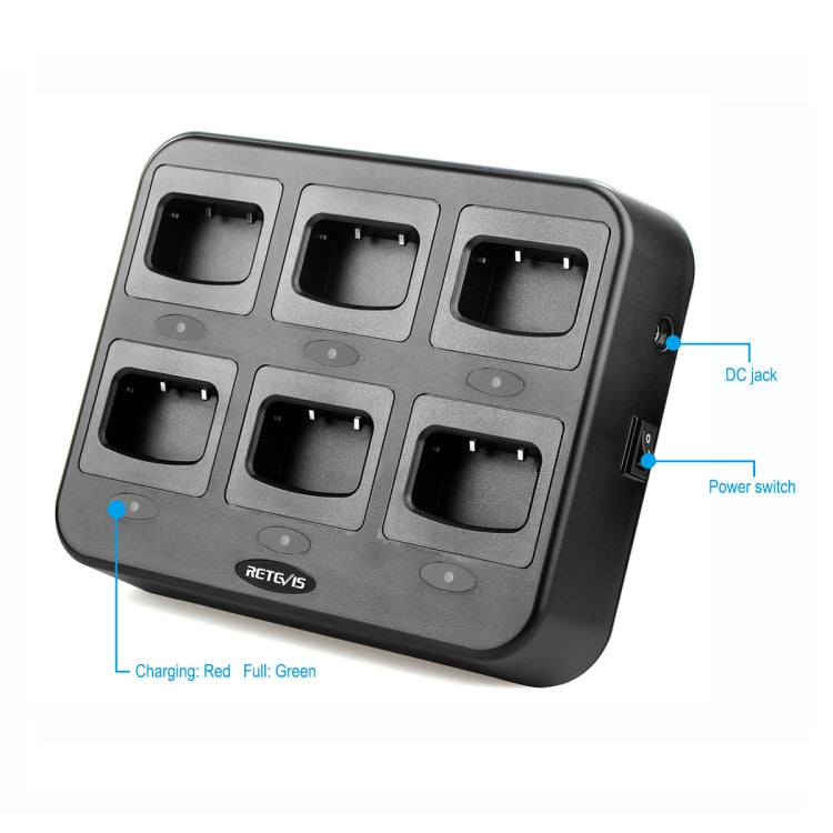RETEVIS RTC777 6채널 워키토키 충전기 Retevis H777용, RTC777 AU 플러그, RTC777 US 플러그, RTC777 EU 플러그, RTC777 UK 플러그