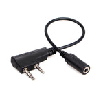 RETEVIS TCK01 Kenwood 2핀 to 3.5mm 여성 휴대폰 오디오 이어폰 변환 케이블 RT21/RT22/RT24/RT7/RT27/H777용, TCK01