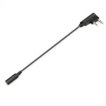 RETEVIS TCK01 Kenwood 2핀 to 3.5mm 여성 휴대폰 오디오 이어폰 변환 케이블 RT21/RT22/RT24/RT7/RT27/H777용, TCK01