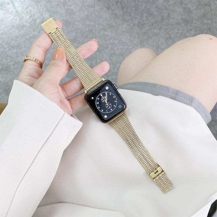 Color Matching Seven Beads Steel Replacement Strap Watchband, For Apple Watch Series 7  41mm / & 6 & SE & 5 & 4 40mm, For Apple Watch Series  7  45mm / & 6 & SE & 5 & 4 44mm