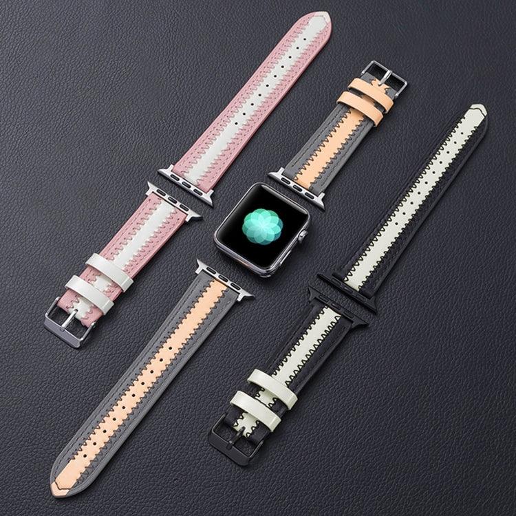 소가죽 발광 교체용 시계줄, 애플 워치 시리즈 7 41mm / & 6 & SE & 5 & 4 40mm용, 애플 워치 시리즈 7 45mm / & 6 & SE & 5 & 4 44mm용