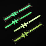 소가죽 발광 교체용 시계줄, 애플 워치 시리즈 7 41mm / & 6 & SE & 5 & 4 40mm용, 애플 워치 시리즈 7 45mm / & 6 & SE & 5 & 4 44mm용