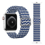 버클 브레이디드 엘라스틱 스트랩 시계 밴드, Apple Watch 시리즈 9&8&7 41mm / SE 3&SE 2&6&SE&5&4 40mm / 3&2&1 38mm(무지개 색상), Apple Watch 시리즈 7 45mm / 6 & SE & 5 & 4 44mm / 3 & 2 & 1 42mm용
