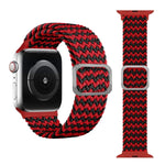 버클 브레이디드 엘라스틱 스트랩 시계 밴드, Apple Watch 시리즈 9&8&7 41mm / SE 3&SE 2&6&SE&5&4 40mm / 3&2&1 38mm(무지개 색상), Apple Watch 시리즈 7 45mm / 6 & SE & 5 & 4 44mm / 3 & 2 & 1 42mm용