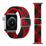 버클 브레이디드 엘라스틱 스트랩 시계 밴드, Apple Watch 시리즈 9&8&7 41mm / SE 3&SE 2&6&SE&5&4 40mm / 3&2&1 38mm(무지개 색상), Apple Watch 시리즈 7 45mm / 6 & SE & 5 & 4 44mm / 3 & 2 & 1 42mm용