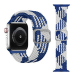 버클 브레이디드 엘라스틱 스트랩 시계 밴드, Apple Watch 시리즈 9&8&7 41mm / SE 3&SE 2&6&SE&5&4 40mm / 3&2&1 38mm(무지개 색상), Apple Watch 시리즈 7 45mm / 6 & SE & 5 & 4 44mm / 3 & 2 & 1 42mm용