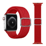 버클 브레이디드 엘라스틱 스트랩 시계 밴드, Apple Watch 시리즈 9&8&7 41mm / SE 3&SE 2&6&SE&5&4 40mm / 3&2&1 38mm(무지개 색상), Apple Watch 시리즈 7 45mm / 6 & SE & 5 & 4 44mm / 3 & 2 & 1 42mm용