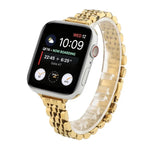 작은 허리 7구 스테인리스 스틸 스트랩 시계 밴드, Apple Watch 시리즈 6 & SE &용, Apple Watch 시리즈 7 45mm / 6 & SE & 5 & 4 44mm / 3 & 2 & 1 42mm용, Apple Watch 시리즈 8&7 41mm / SE 2&6&SE&5&4 40mm / 3&2&1 38mm용