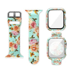 실리콘 인쇄 일체형 교체 시계 케이스 시계줄, Apple Watch 시리즈 6 / 5 / 4 / Watch SE 44mm용, Apple Watch 시리즈 6 / 5 / 4 / Watch SE 40mm용, Apple Watch 시리즈 3 & 2 & 1 42mm용