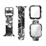 실리콘 인쇄 일체형 교체 시계 케이스 시계줄, Apple Watch 시리즈 6 / 5 / 4 / Watch SE 44mm용, Apple Watch 시리즈 6 / 5 / 4 / Watch SE 40mm용, Apple Watch 시리즈 3 & 2 & 1 42mm용