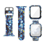 실리콘 인쇄 일체형 교체 시계 케이스 시계줄, Apple Watch 시리즈 6 / 5 / 4 / Watch SE 44mm용, Apple Watch 시리즈 6 / 5 / 4 / Watch SE 40mm용, Apple Watch 시리즈 3 & 2 & 1 42mm용