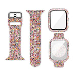 실리콘 인쇄 일체형 교체 시계 케이스 시계줄, Apple Watch 시리즈 6 / 5 / 4 / Watch SE 44mm용, Apple Watch 시리즈 6 / 5 / 4 / Watch SE 40mm용, Apple Watch 시리즈 3 & 2 & 1 42mm용