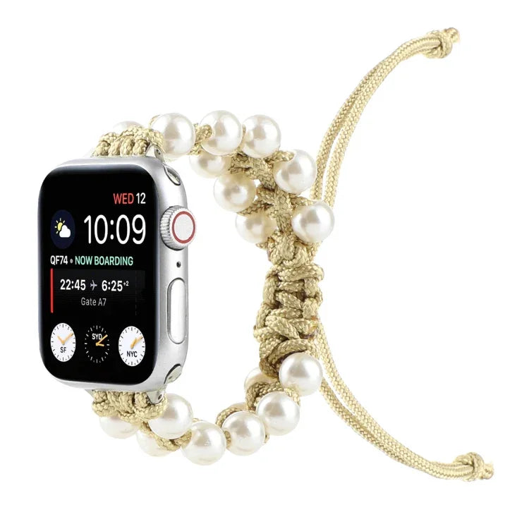우산 로프 비드 나일론 교체용 시계 밴드, Apple Watch 시리즈 6 & SE &용, Apple Watch Ultra 49mm / 시리즈 8&7 45mm / SE 2&6&SE&5&4 44mm / 3&2&1 42mm용, Apple Watch 시리즈 8&7 41mm / SE 2&6&SE&5&4 40mm / 3&2&1 38mm용