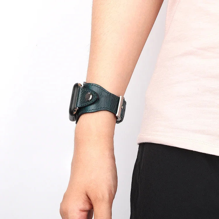 가죽 교체용 스트랩 시계 밴드, Apple Watch 시리즈 7 41mm / & 6 & SE & 5 & 4 40mm용, Apple Watch 시리즈 7 45mm / & 6 & SE & 5 & 4 44mm용