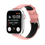 14mm 슬림 천연 가죽 스트랩 시계 밴드, Apple Watch 시리즈 7 45mm / 6 & SE & 5 & 4 44mm / 3 & 2 & 1 42mm용, 7 41mm / 6 & SE & 5 & 4 40mm / 3 & 2 & 1 38mm용