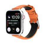 14mm 슬림 천연 가죽 스트랩 시계 밴드, Apple Watch 시리즈 7 45mm / 6 & SE & 5 & 4 44mm / 3 & 2 & 1 42mm용, 7 41mm / 6 & SE & 5 & 4 40mm / 3 & 2 & 1 38mm용