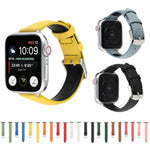 14mm 슬림 천연 가죽 스트랩 시계 밴드, Apple Watch 시리즈 7 45mm / 6 & SE & 5 & 4 44mm / 3 & 2 & 1 42mm용, 7 41mm / 6 & SE & 5 & 4 40mm / 3 & 2 & 1 38mm용