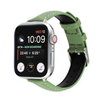 14mm 슬림 천연 가죽 스트랩 시계 밴드, Apple Watch 시리즈 7 45mm / 6 & SE & 5 & 4 44mm / 3 & 2 & 1 42mm용, 7 41mm / 6 & SE & 5 & 4 40mm / 3 & 2 & 1 38mm용