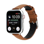 14mm 슬림 천연 가죽 스트랩 시계 밴드, Apple Watch 시리즈 7 45mm / 6 & SE & 5 & 4 44mm / 3 & 2 & 1 42mm용, 7 41mm / 6 & SE & 5 & 4 40mm / 3 & 2 & 1 38mm용