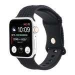 짜임무늬 8자 버클 실리콘 스트랩 시계 밴드, Apple Watch 시리즈 7 45mm / 6 & SE & 5 & 4 44mm / 3 & 2 & 1 42mm용, 7 41mm / 6 & SE & 5 & 4 40mm / 3 & 2 & 1 38mm용