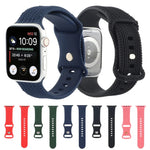 짜임무늬 8자 버클 실리콘 스트랩 시계 밴드, Apple Watch 시리즈 7 45mm / 6 & SE & 5 & 4 44mm / 3 & 2 & 1 42mm용, 7 41mm / 6 & SE & 5 & 4 40mm / 3 & 2 & 1 38mm용