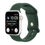 짜임무늬 8자 버클 실리콘 스트랩 시계 밴드, Apple Watch 시리즈 7 45mm / 6 & SE & 5 & 4 44mm / 3 & 2 & 1 42mm용, 7 41mm / 6 & SE & 5 & 4 40mm / 3 & 2 & 1 38mm용