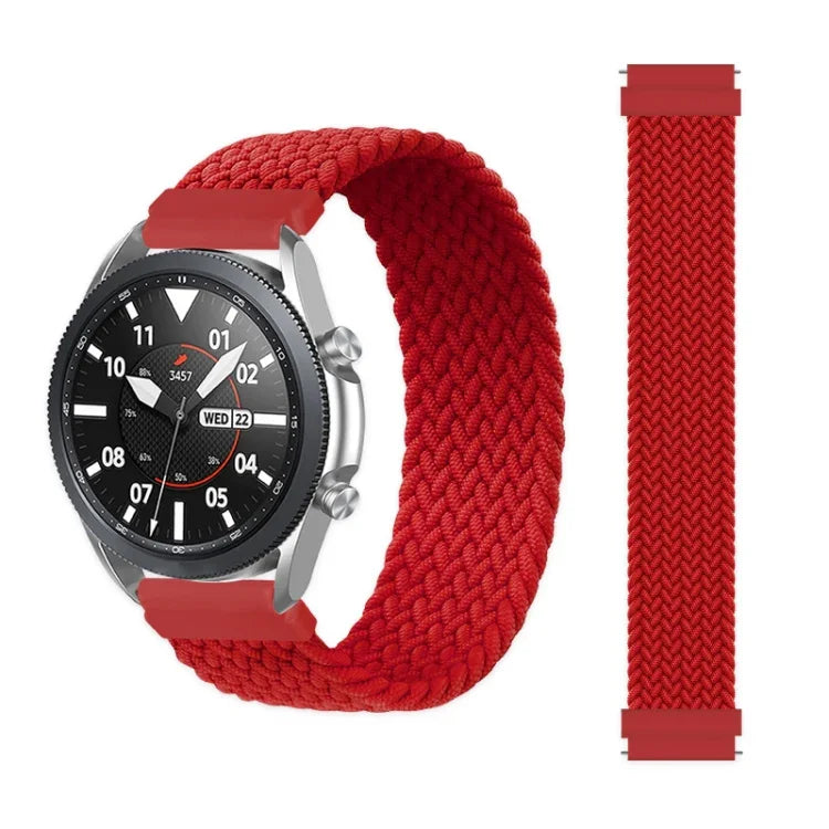 For Samsung Galaxy Watch 3 41mm Adjustable Nylon Braided Elasticity Replacement Strap Watchband, 165mm