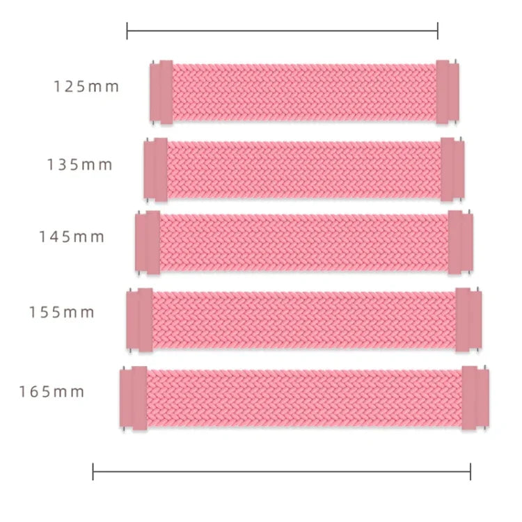 삼성 갤럭시 워치 3 45mm 조절 가능한 나일론 꼬임 탄성 교체 스트랩 시계 밴드, 165mm