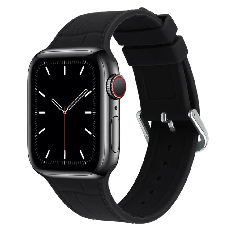 대나무 조인트 실리콘 교체용 스트랩 시계 밴드, Apple Watch 시리즈 7 41mm / & 6 & SE & 5 & 4 40mm용, Apple Watch 시리즈 7 45mm / & 6 & SE & 5 & 4 44mm용