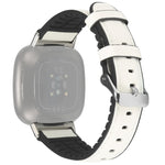 Leather + Silicone Replacement Strap Watchband, For Fitbit Versa 3