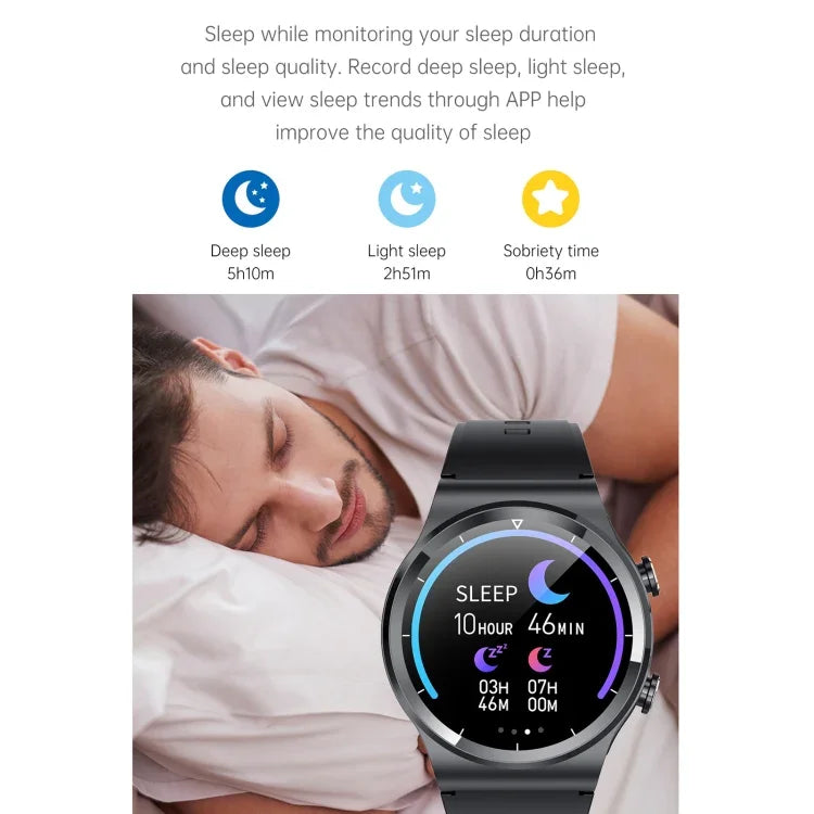 GT69 1.3인치 IPS 터치 스크린 IP67 방수 블루투스 이어폰 스마트워치, 수면 모니터링 / 심박수 모니터링 / 블루투스 통화 지원