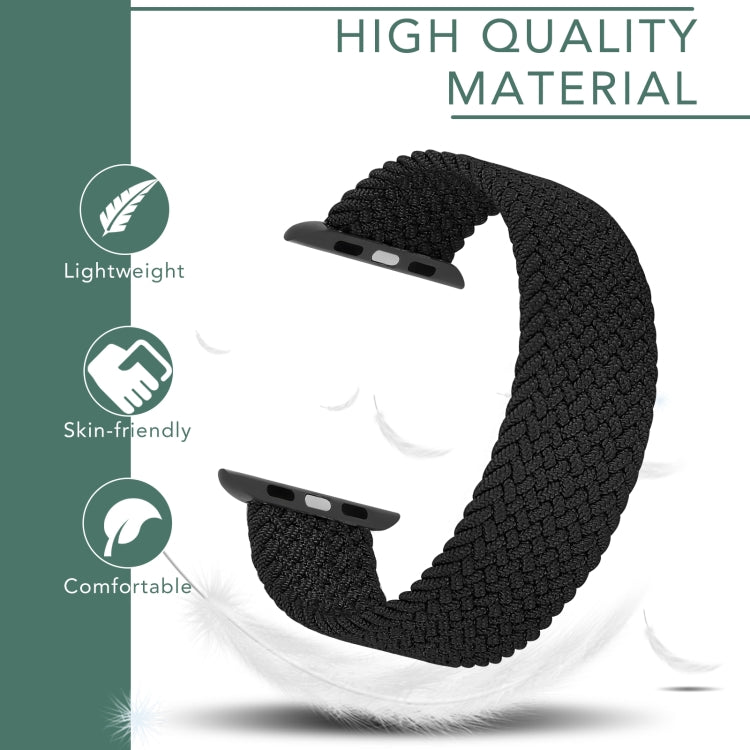 금속 헤드 꼬임 나일론 단색 교체 스트랩 시계줄, Apple Watch 시리즈 6 & SE & 5 & 4 44mm / 3 & 2 & 1 42mm용, XS 135mm, S 145mm, M 155mm