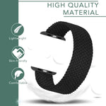 메탈 헤드 꼬임 나일론 단색 교체용 스트랩 시계줄, 애플 워치 시리즈 6 & SE & 5 & 4 44mm / 3 & 2 & 1 42mm용, L 165mm