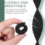 메탈 헤드 꼬임 나일론 단색 교체용 스트랩 시계줄, 애플 워치 시리즈 6 & SE & 5 & 4 44mm / 3 & 2 & 1 42mm용, L 165mm