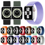 메탈 헤드 꼬임 나일론 단색 교체용 스트랩 시계줄, 애플 워치 시리즈 6 & SE & 5 & 4 44mm / 3 & 2 & 1 42mm용, L 165mm