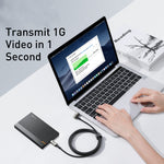 Baseus CATPN-01 100W 5A PD3.1 Gen2 USB-C / Type-C에서 USB-C / Type-C HD 동기화 코액셜 해머 케이블, 케이블 길이: 1.5m