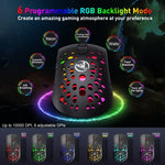 HXSJ T100 10000 DPI RGB 매크로 정의 유선 무선 듀얼 모드 마우스