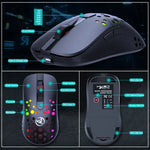 HXSJ T100 10000 DPI RGB 매크로 정의 유선 무선 듀얼 모드 마우스