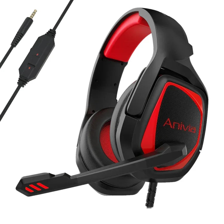 Anivia MH602 3.5mm 유선 게이밍 헤드셋 마이크 포함, MH602 (블랙 레드), MH602 (블랙 블루), MH602 (블랙 퍼플)
