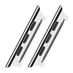 2개 세트 시계줄 스테인리스 스틸 음향 이어 커넥터, 너비: 22mm 애플 워치 시리즈 6 & SE & 5 & 4 40mm / 3 & 2 & 1 38mm용, 너비: 22mm 애플 워치 40mm / 38mm용
