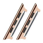 2개 세트 시계줄 스테인리스 스틸 음향 이어 커넥터, 너비: 22mm 애플 워치 시리즈 6 & SE & 5 & 4 40mm / 3 & 2 & 1 38mm용, 너비: 22mm 애플 워치 40mm / 38mm용