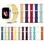 실버 버클 실리콘 교체용 스트랩 시계줄, 애플 워치 시리즈 7 41mm / & 6 & SE & 5 & 4 40mm용, 애플 워치 시리즈 7 45mm / & 6 & SE & 5 & 4 44mm용