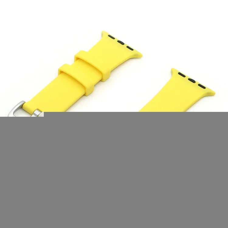 실버 버클 실리콘 교체용 스트랩 시계줄, 애플 워치 시리즈 7 41mm / & 6 & SE & 5 & 4 40mm용, 애플 워치 시리즈 7 45mm / & 6 & SE & 5 & 4 44mm용