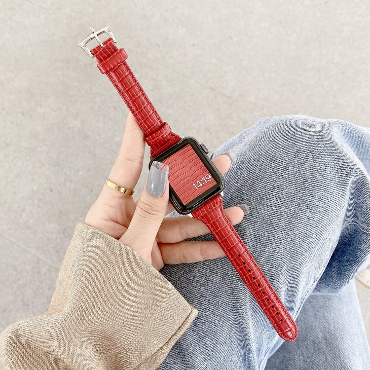 악어 무늬 가죽 교체 스트랩 시계줄, Apple Watch 시리즈 7 41mm / & 6 & SE & 5 & 4 40mm용, Apple Watch 시리즈 7 45mm / & 6 & SE & 5 & 4 44mm용
