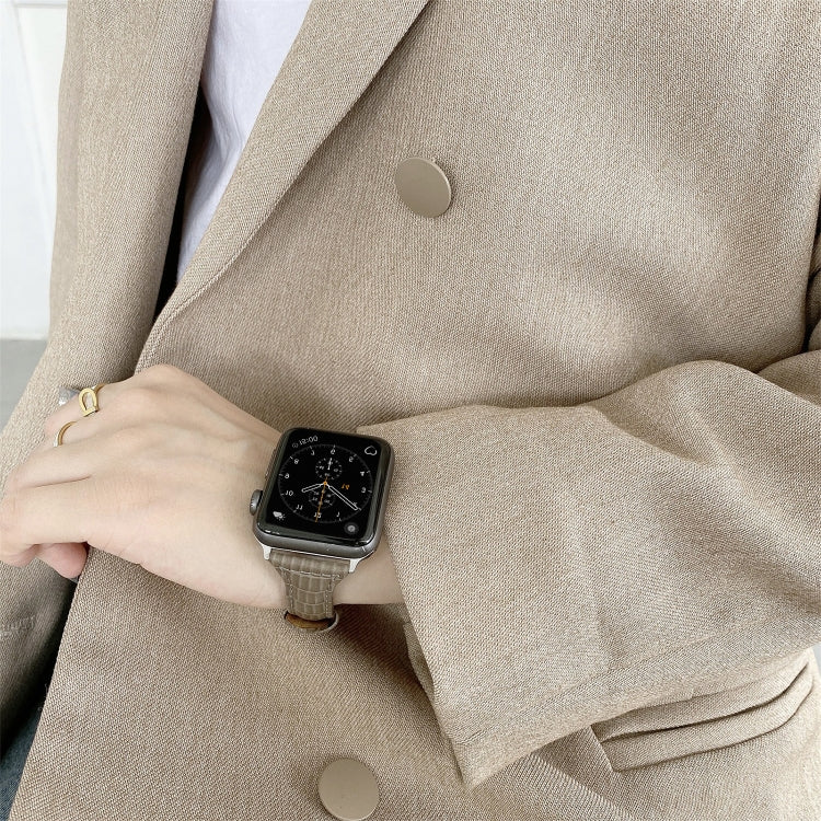 악어 무늬 가죽 교체 스트랩 시계줄, Apple Watch 시리즈 7 41mm / & 6 & SE & 5 & 4 40mm용, Apple Watch 시리즈 7 45mm / & 6 & SE & 5 & 4 44mm용