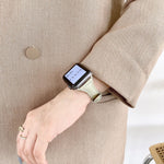 악어 무늬 가죽 교체 스트랩 시계줄, Apple Watch 시리즈 7 41mm / & 6 & SE & 5 & 4 40mm용, Apple Watch 시리즈 7 45mm / & 6 & SE & 5 & 4 44mm용