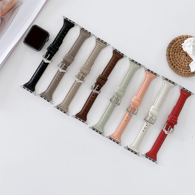 악어 무늬 가죽 교체 스트랩 시계줄, Apple Watch 시리즈 7 41mm / & 6 & SE & 5 & 4 40mm용, Apple Watch 시리즈 7 45mm / & 6 & SE & 5 & 4 44mm용