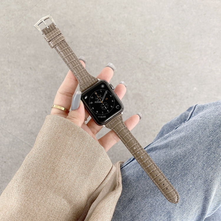 악어 무늬 가죽 교체 스트랩 시계줄, Apple Watch 시리즈 7 41mm / & 6 & SE & 5 & 4 40mm용, Apple Watch 시리즈 7 45mm / & 6 & SE & 5 & 4 44mm용